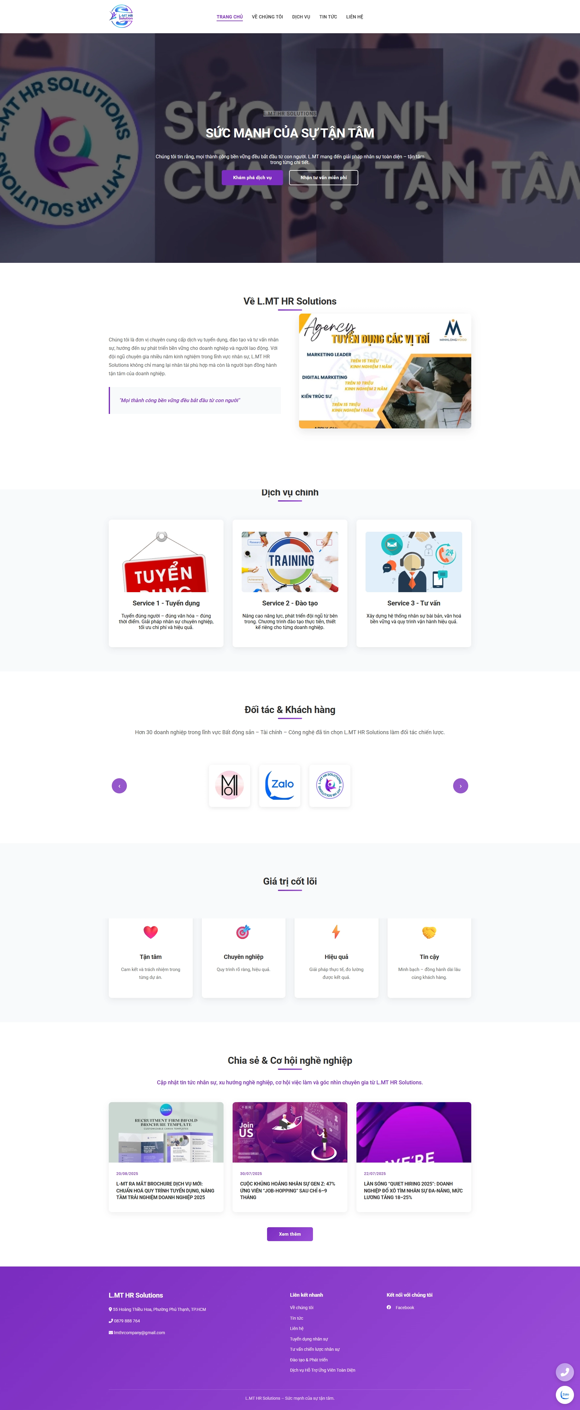 L.MT HR SOLUTIONS - Mẫu website HDWEBS