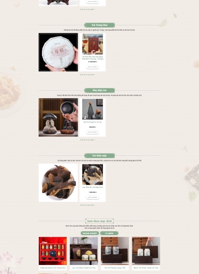 Tinh hoa thảo mộc - Mẫu website HDWEBS