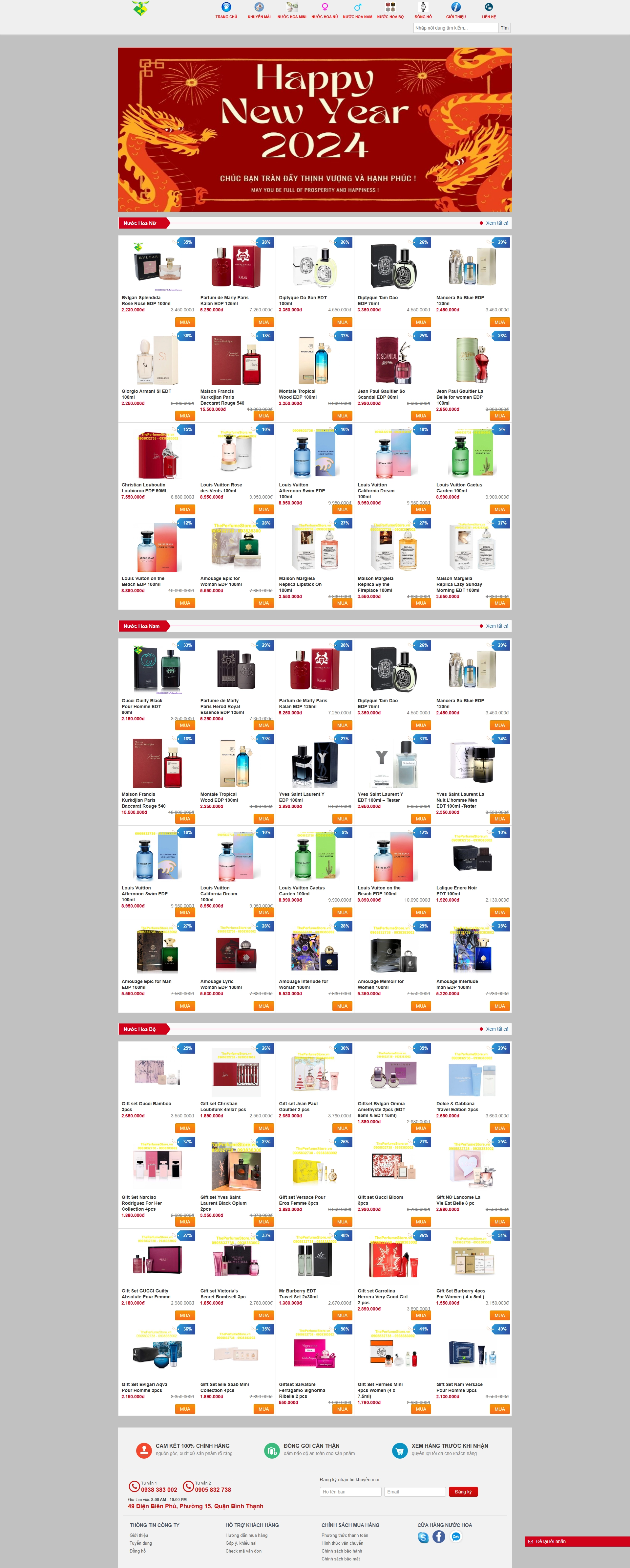 Thế giới nước hoa cao cấp - Mẫu website HDWEBS