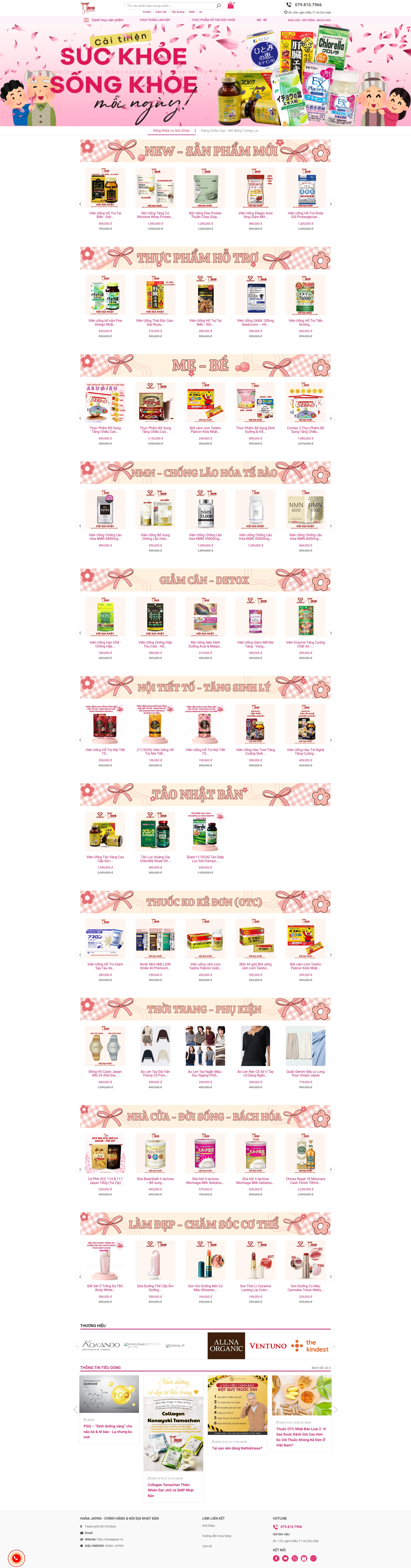Hana Japan - Hàng Nhật nội địa - Mẫu website HDWEBS