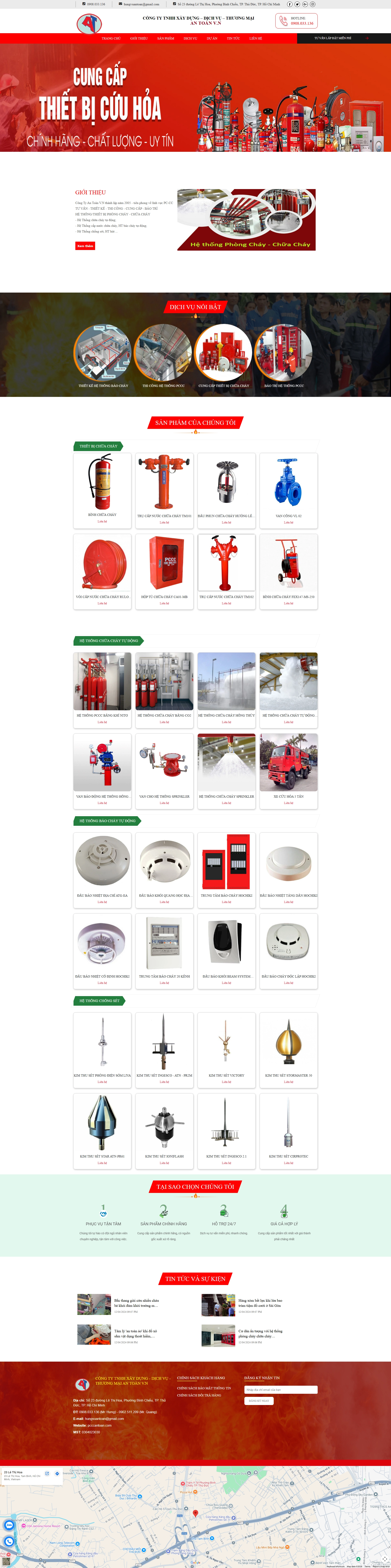 Phòng cháy chữa cháy an toàn - Mẫu website HDWEBS