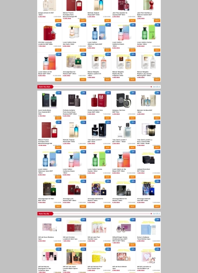 Thế giới nước hoa cao cấp - Mẫu website HDWEBS