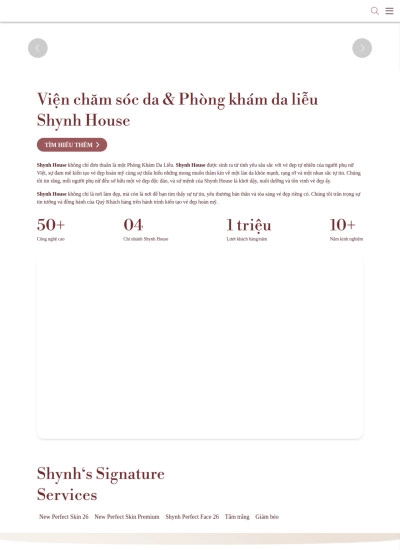 Website thẩm mỹ viện & chăm sóc da — ORCHID HOUSE - Mẫu website HDWEBS