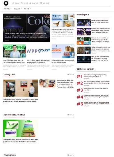Website agency quảng cáo marketing — Advertising VN - Mẫu website HDWEBS