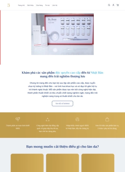 Website spa chăm sóc da — Serenity Vietnam - Mẫu website HDWEBS