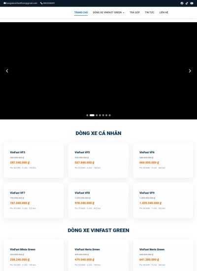Website đại lý ô tô VinFast — Gia Lân - Mẫu website HDWEBS