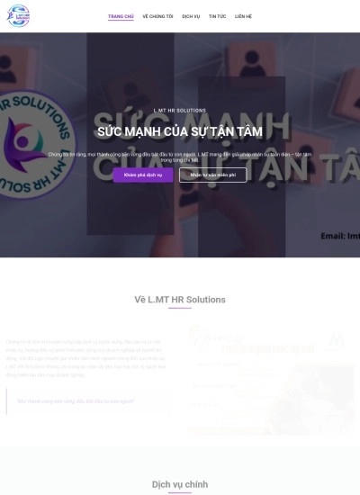 Website tư vấn nhân sự HR — L.MT - Mẫu website HDWEBS