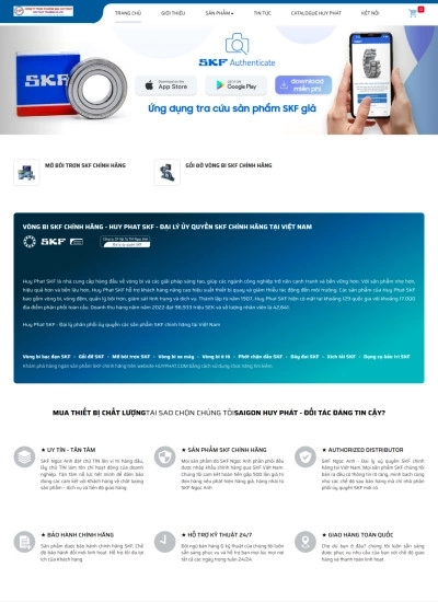 Website đại lý vòng bi SKF — Ngọc Anh - Mẫu website HDWEBS
