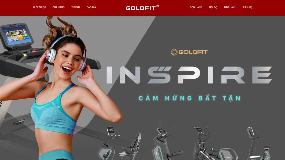 Website thiết bị phòng gym và hồ sơ dự án — dự án GOLDFIT