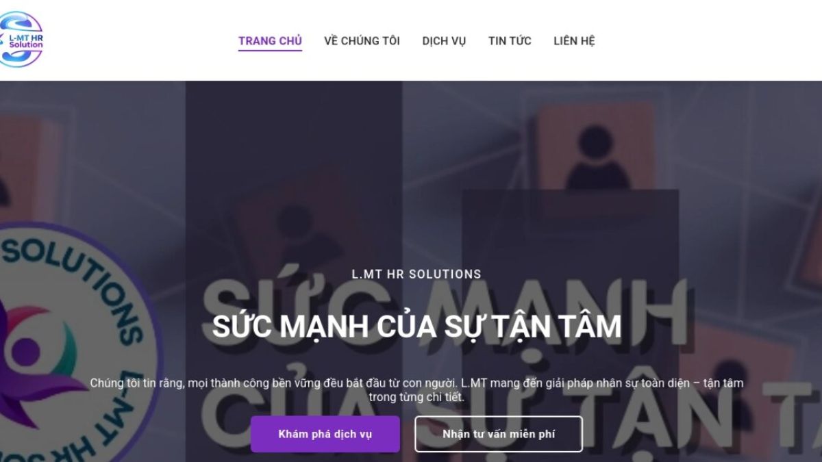 Website công ty tư vấn nhân sự — dự án L.MT HR Solutions
