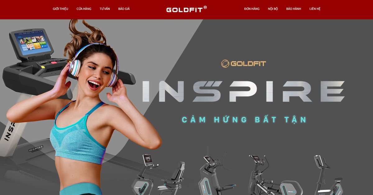 Website thiết bị phòng gym và hồ sơ dự án — dự án GOLDFIT