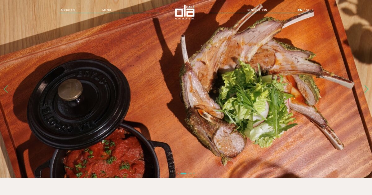 Website nhà hàng châu Âu và đặt bàn — dự án Ola Hale