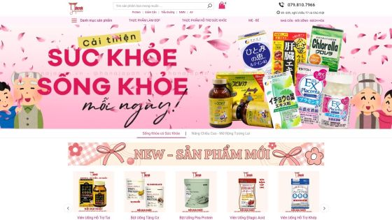 Website thương mại điện tử hàng Nhật nội địa — dự án Hana Japan