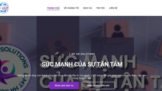 Website công ty tư vấn nhân sự — dự án L.MT HR Solutions