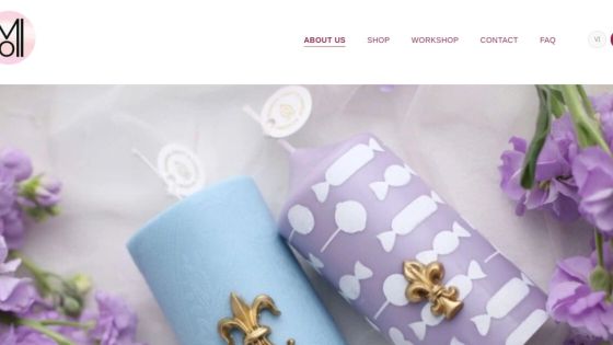 Website thương hiệu nến thủ công bán quốc tế — dự án MOI Lil Studio