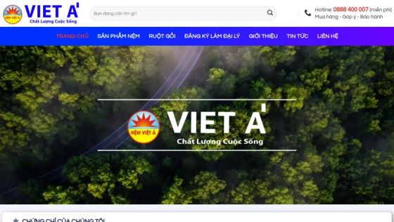 Website phân phối sỉ nệm toàn quốc — dự án Nệm Việt Á