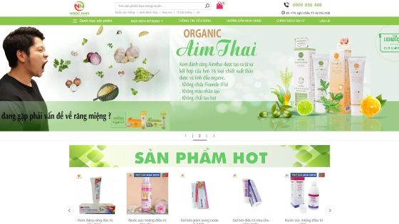 Website sản phẩm chăm sóc răng miệng — dự án Ngọc Nha