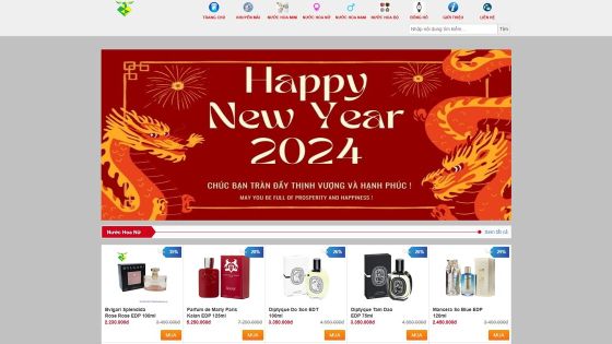 Website nước hoa chính hãng hơn 100 thương hiệu — dự án The Perfume Store