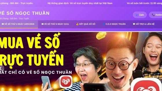 Website đặt vé số trực tuyến theo ngày — dự án Vé Số Ngọc Thuần