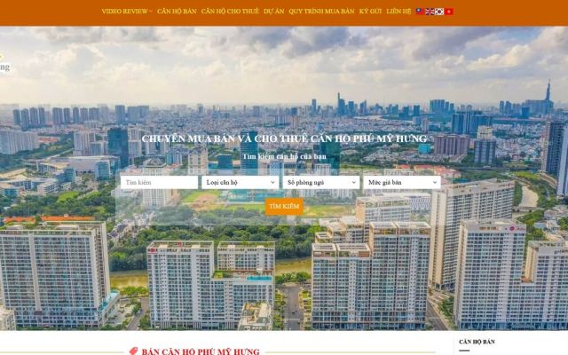 Website mua bán và cho thuê căn hộ — dự án Phú Mỹ Hưng Quận 7