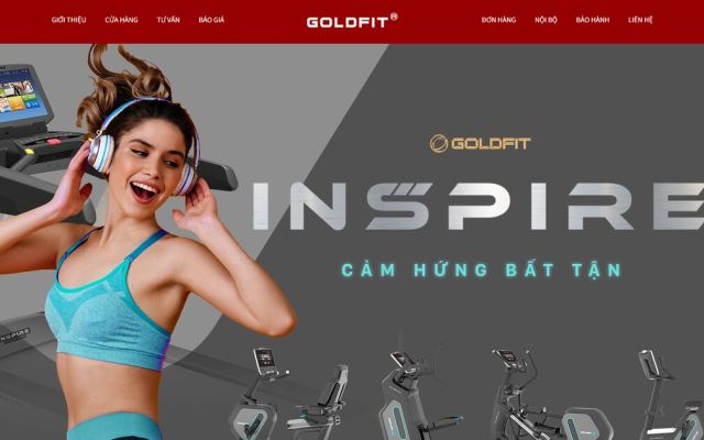 Website thiết bị phòng gym và hồ sơ dự án — dự án GOLDFIT