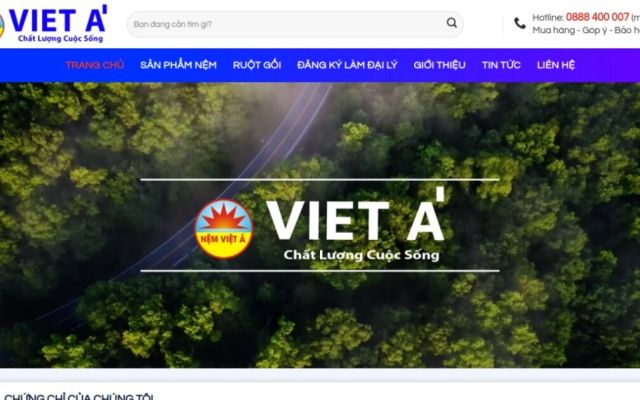 Website phân phối sỉ nệm toàn quốc — dự án Nệm Việt Á