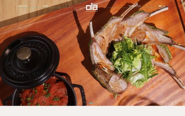 Website nhà hàng châu Âu và đặt bàn — dự án Ola Hale