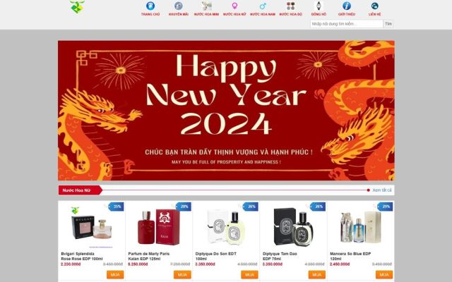 Website nước hoa chính hãng hơn 100 thương hiệu — dự án The Perfume Store