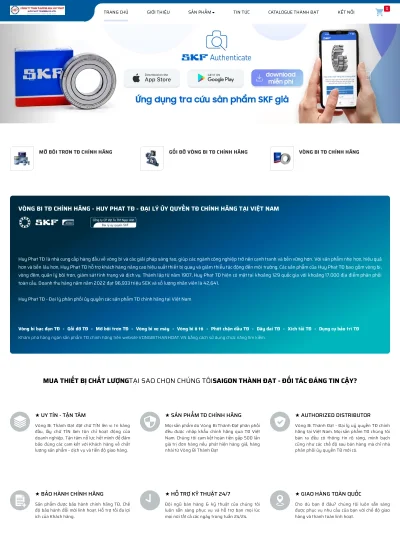 Website đại lý vòng bi công nghiệp — VÒNG BI THÀNH ĐẠT - Mẫu website HDWEBS