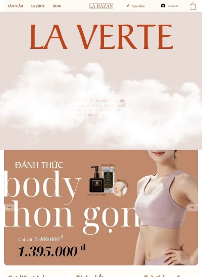 Website mỹ phẩm thiên nhiên — LA VERTE - Mẫu website HDWEBS