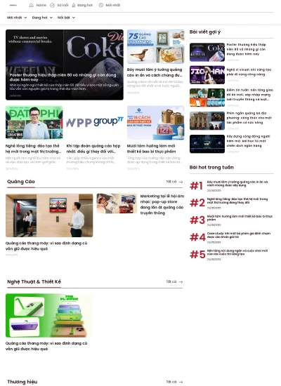 Website tin tức marketing & sáng tạo — MARKETIQ - Mẫu website HDWEBS