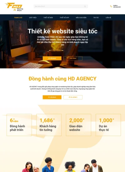 Website công ty thiết kế web & app — HD Agency - Mẫu website HDWEBS