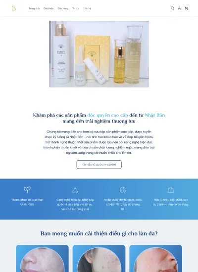 Website spa chăm sóc da — SERENITY VIETNAM (bản 2) - Mẫu website HDWEBS